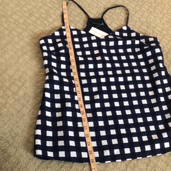 🍌 Navy black and white checked camisole fully lined. - Picture 10 of 12
